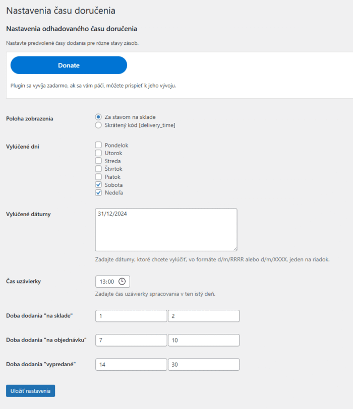 Estimated Delivery Time For WooCommerce