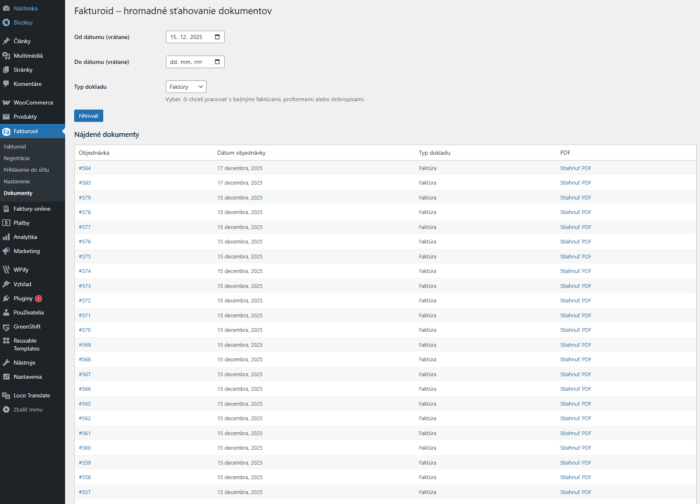 WooCommerce Fakturoid Connector