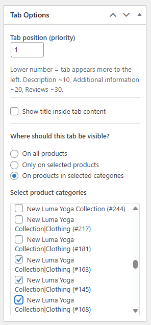 Custom Product Tabs for WooCommerce