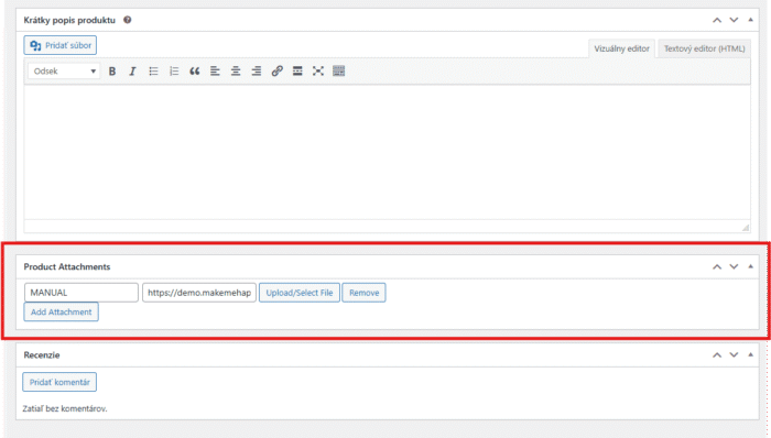 Product Attachment for WooCommerce