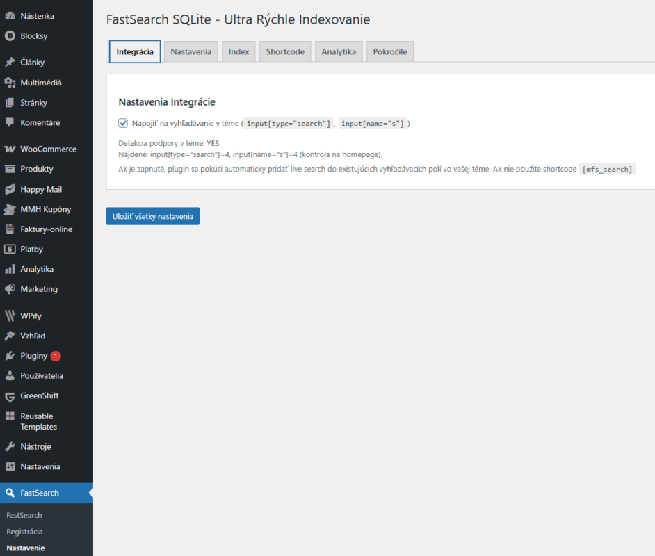 FastSearch SQLite – ultra rýchle vyhľadávanie produktov pre WooCommerce 2 Snimka obrazovky 2026 01 23 142855