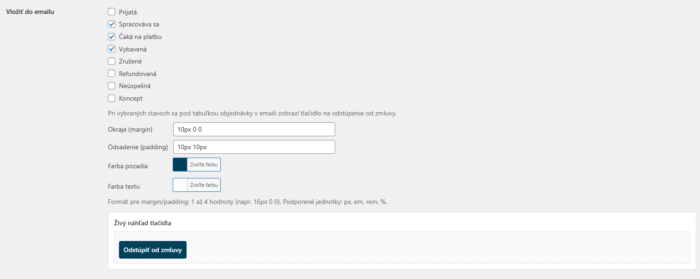 Tlačidlo na odstúpenie od zmluvy pre WooCommerce